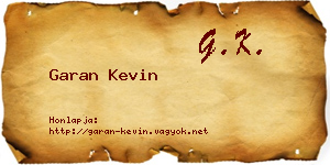 Garan Kevin névjegykártya